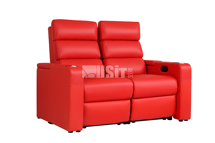 Home Theater Recliner Seating Genuine Leather Cinema Power Reclining Sofa