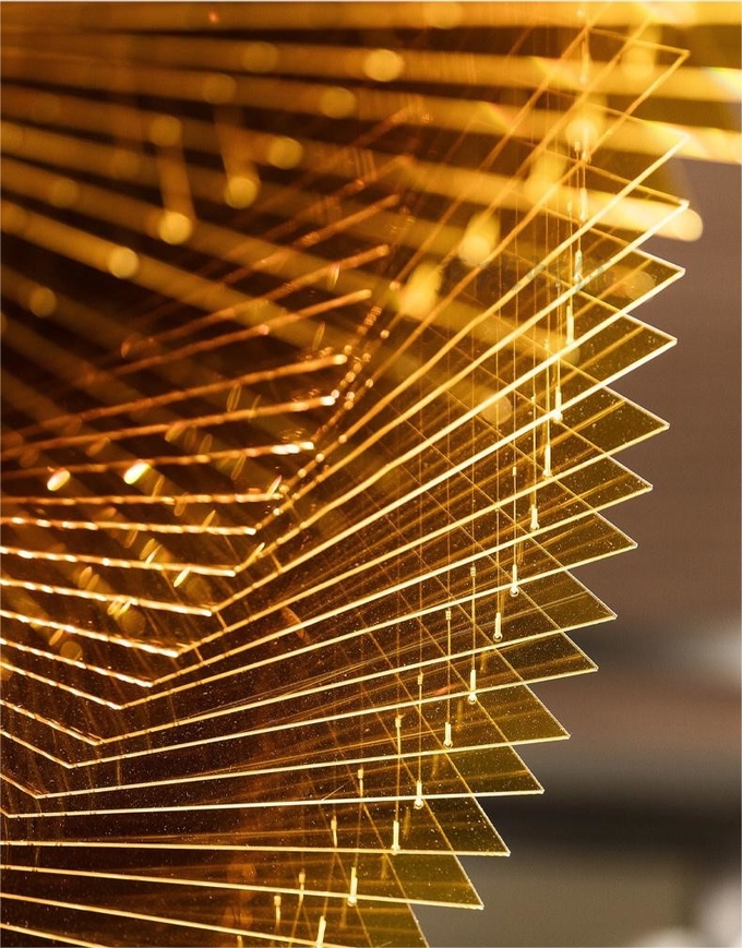 Wave Shaped Hotel Lobby Banquet Exhibition Hall Chandelier Art Custom Engineering Lamp