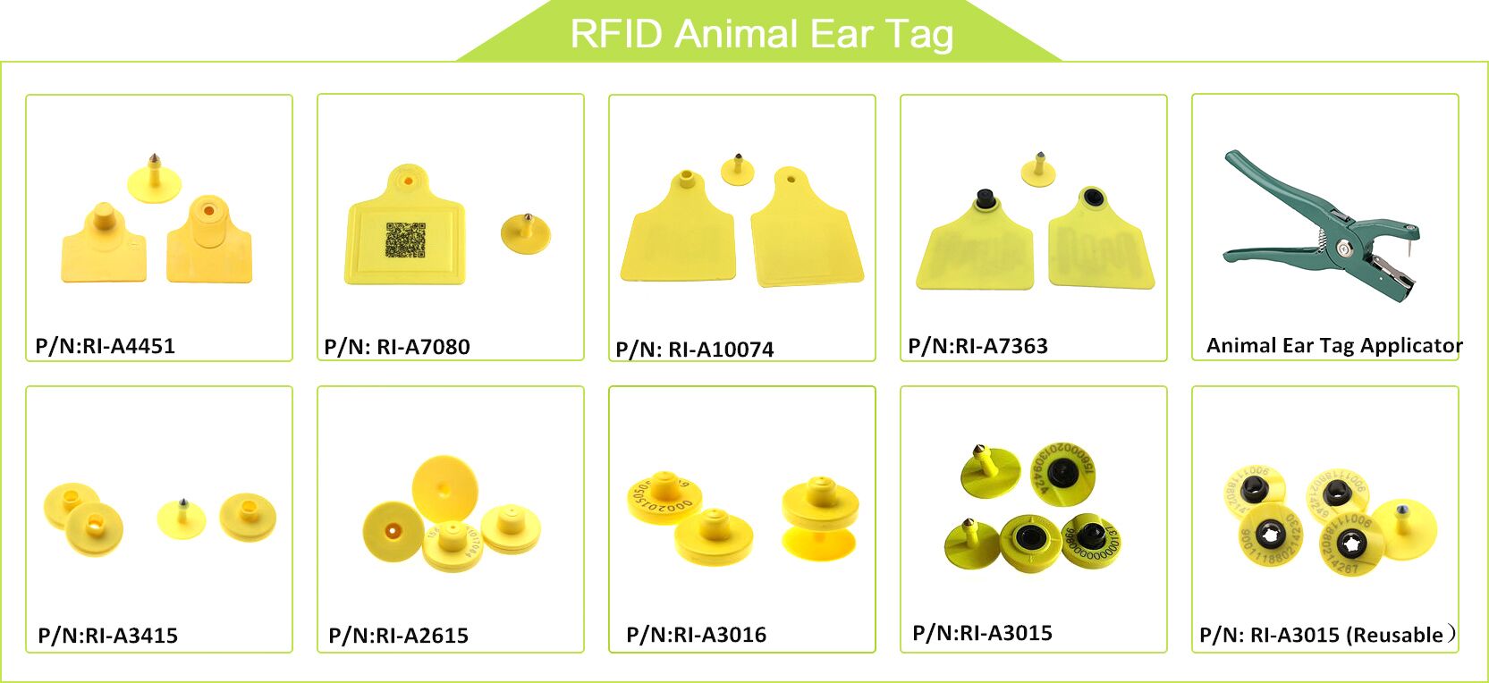 ODM LF RFID Application Animal Ear Tag Hdx Reusable Open Head With Laser Printing