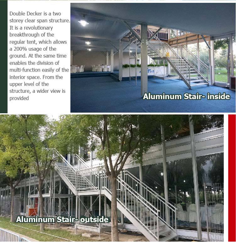 2017 Two Storey Double Decker Tent 2 Floor Tent for VIP Lounge