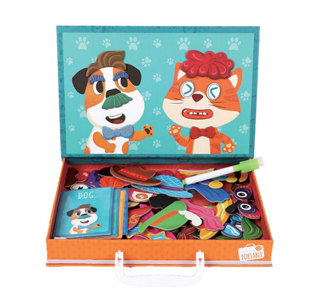 CMYK Educational Animal Magnetic Jigsaw Puzzle Sticker Childrens Learning Toys For 7 Year Olds