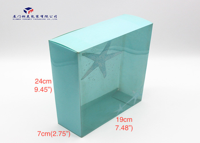 Full Blue Color PET Custom Printed Plastic Boxes Easily Assembled Long Life Time
