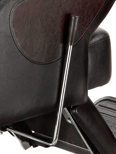 WT-6924 Brown Vintage Barber Shop Chairs Reclining Backrest With Tilted Footrest