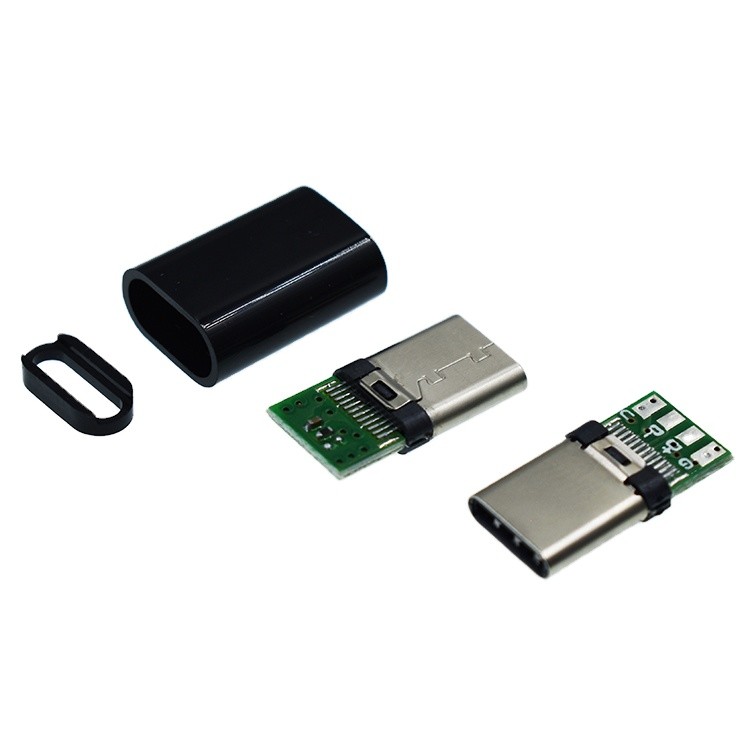 LCP UL94 V-0 USB3.1 Type C Male Connector Solder DIY Kit