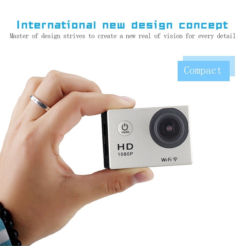 120 Degree 4g 1080p Sports Cam Waterproof 30m Single Screen Action HD