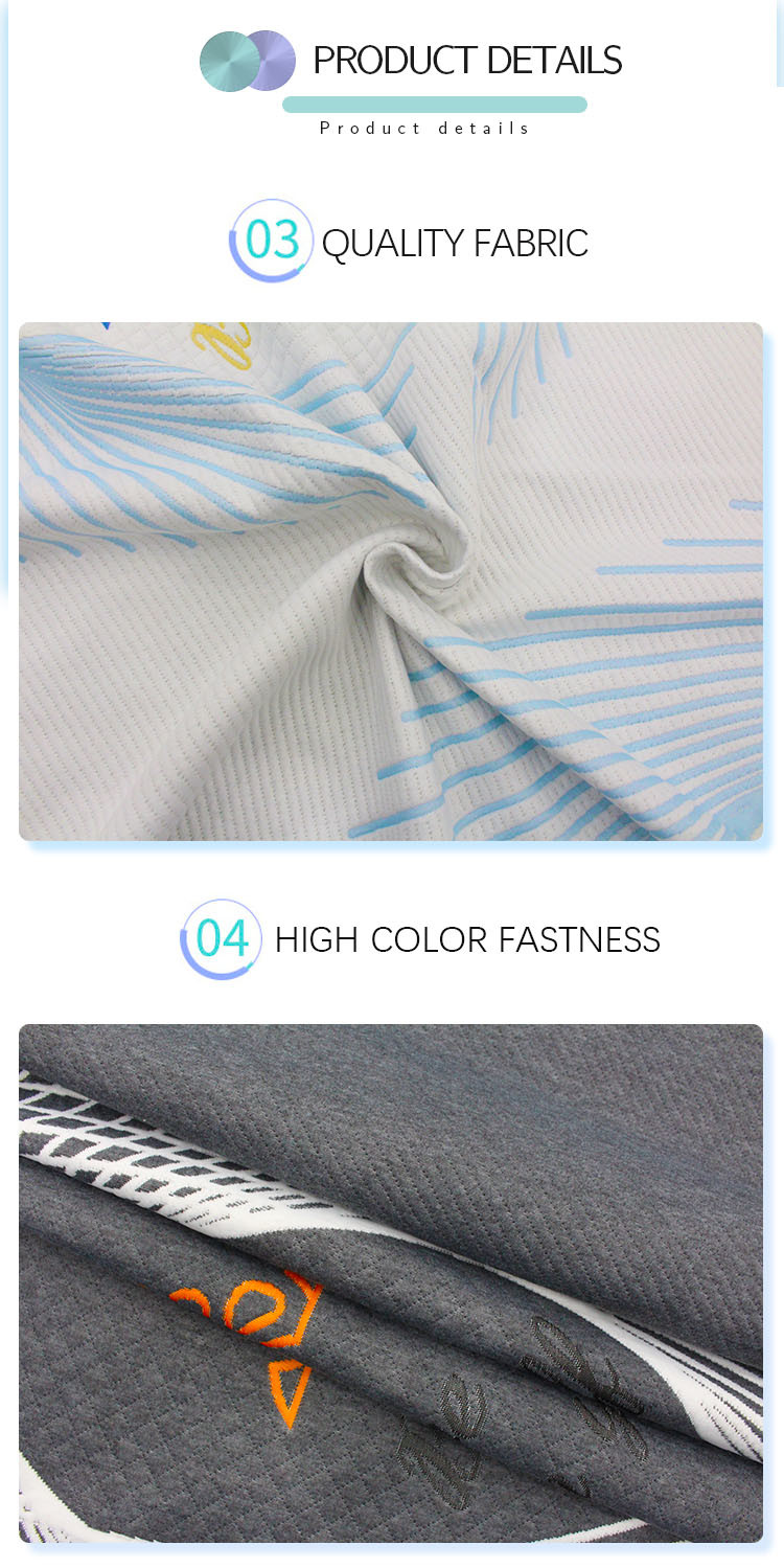 500g Knitted Jacquard Cloth Mattress Pillow Cushion Fabric Bamboo Fiber Cold Silk