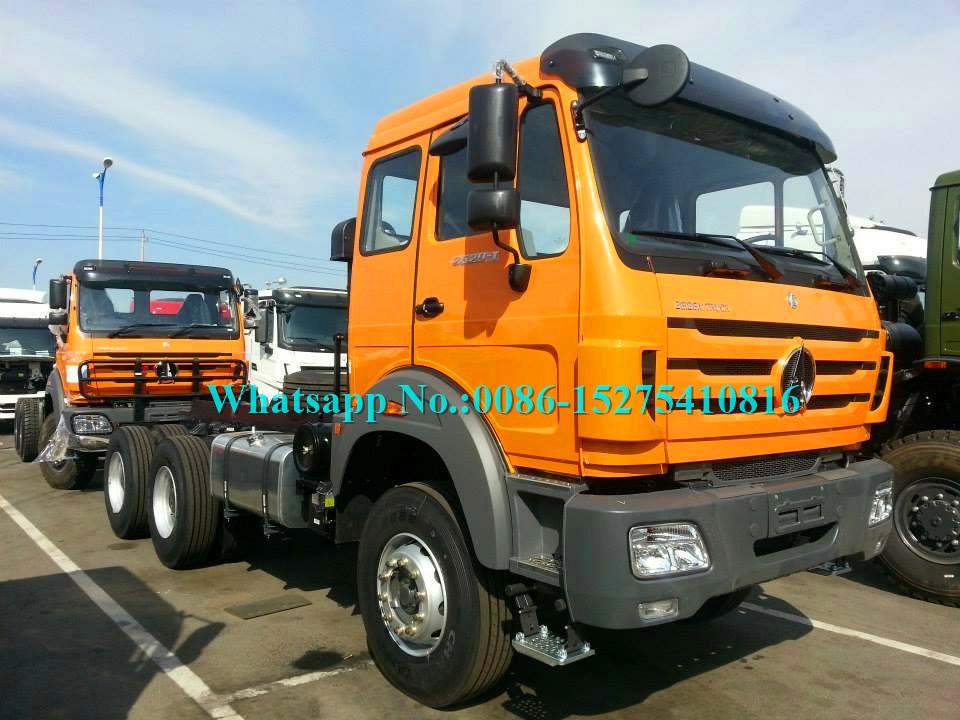 Orange BEIBEN Beiben Tractor Truck , Trailer Head Truck Left Hand Drive For Logistics