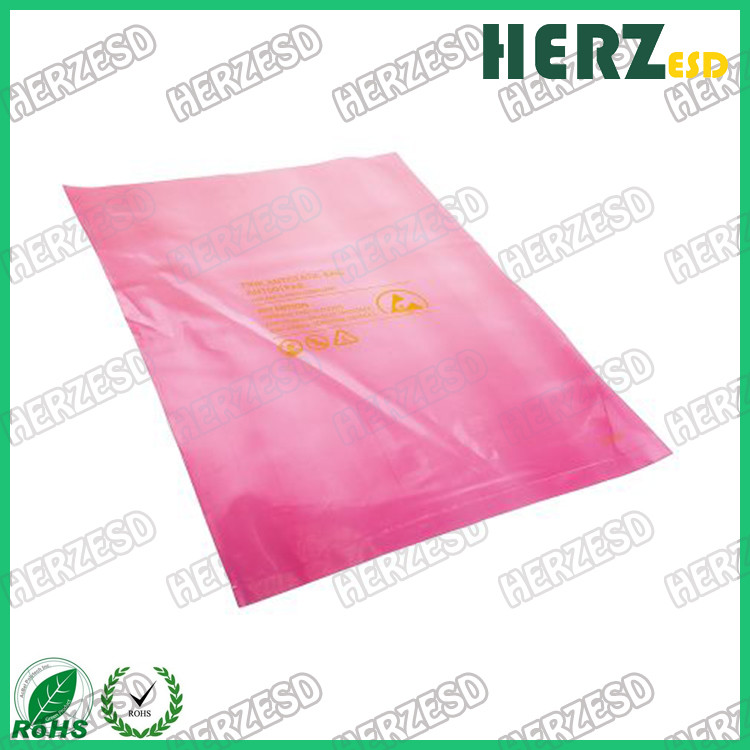 LDPE PE Film ESD Shielding Bags , ESD Moisture Barrier Bag