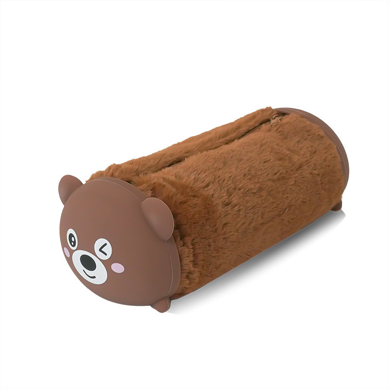 Cartoon Style Cute Plush Doll Pencil Pouch Silicone Tastless Makeup Bag For Stationery School Supplies Pencil Case Bag