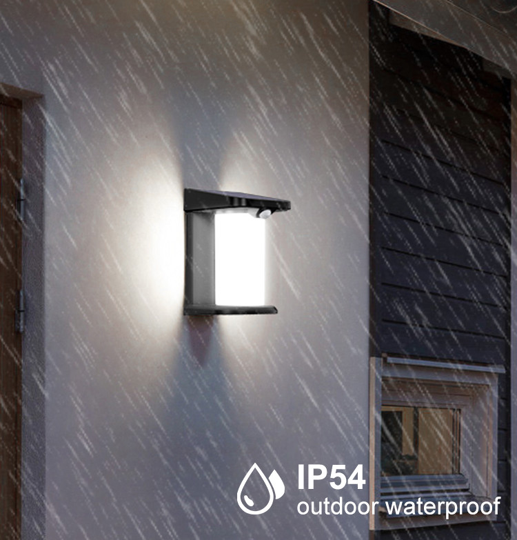 Solar Wall Light CRI 80 6000K-6500K Neutral White -5-50℃ Decorative Motion Sensor Action Solar Wall Mounted Light