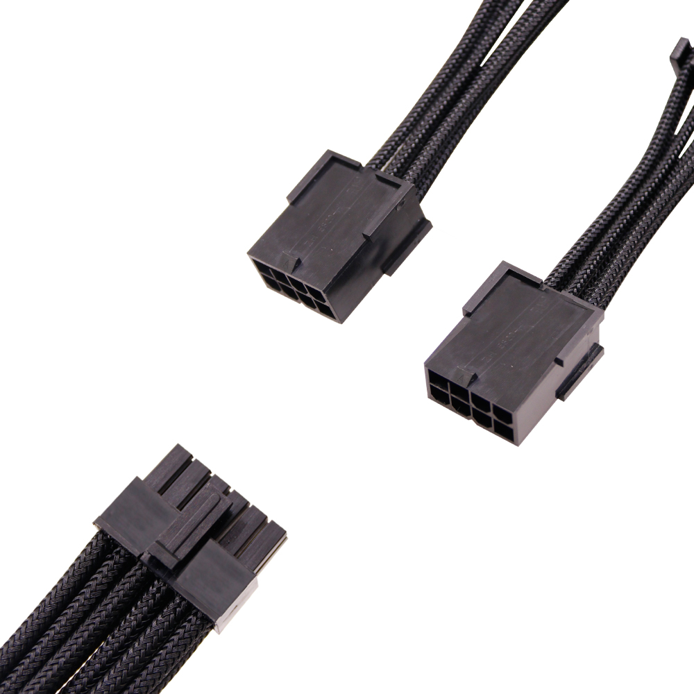 Rtx Graphics cards 3.0 series extension cable 12PIN to double 8PIN 18AWG sleeved braided cable for PC computer