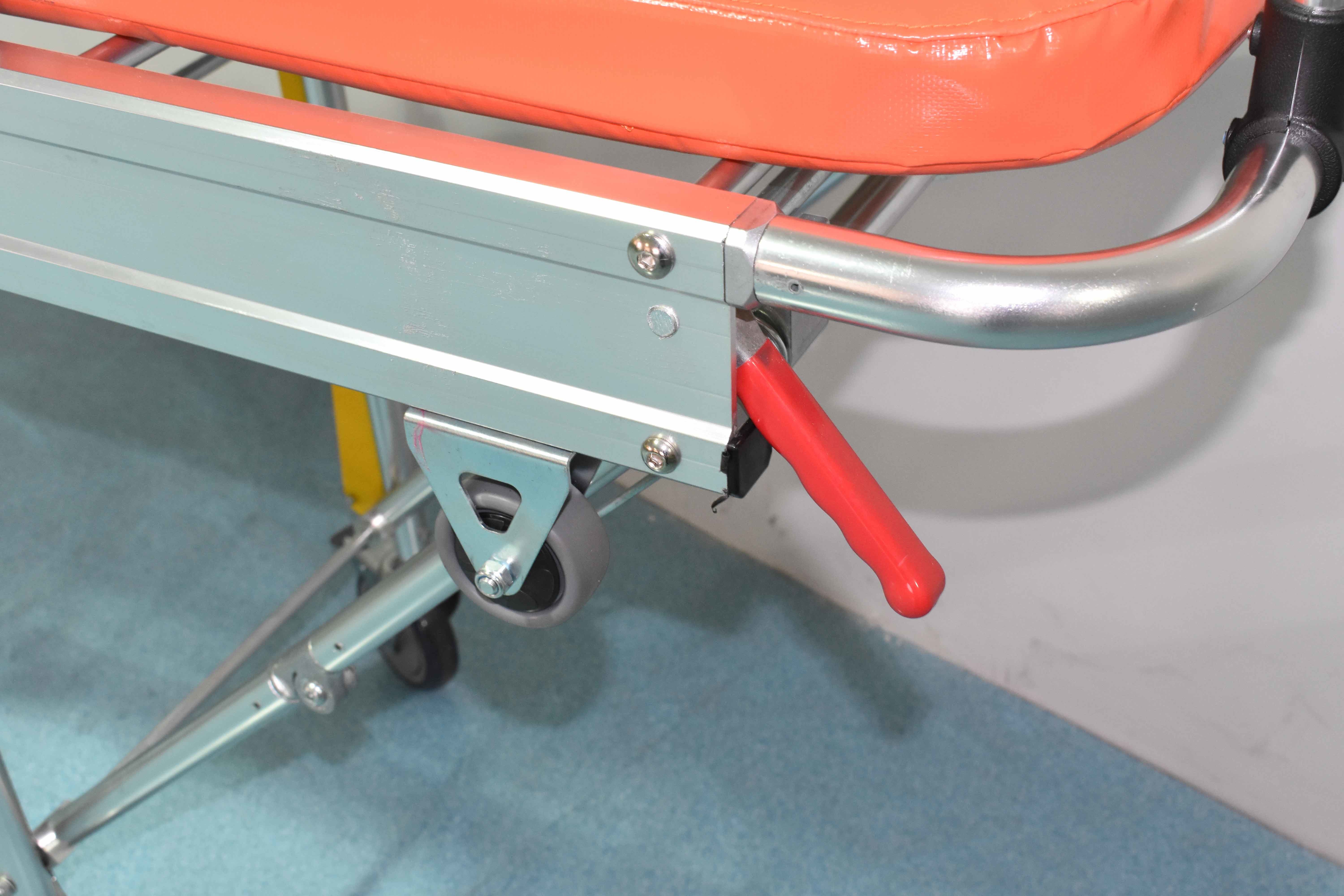 Aluminum Alloy Foldable Ambulance Stretcher Patient Transfer Height And Back Adjustable Aid Rescue