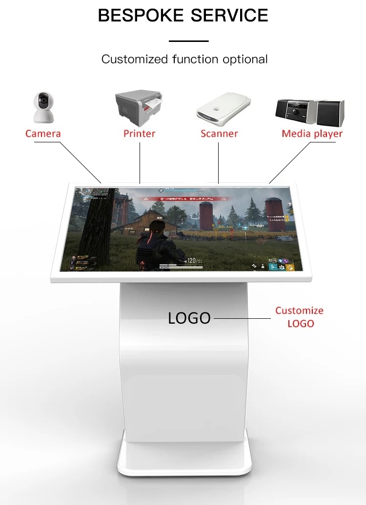 21.5 32 43 55 Inch Touch Self Checkout Kiosk Exhibition Hall All In One