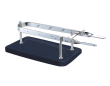 Restaurant Commercial Buffet Equipment Marble Stone Base Stainless Steel Ham Holder , Meat or Bread Carving Stations