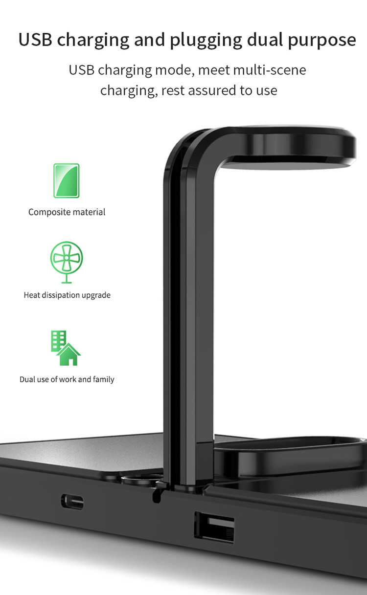 Multipurpose 6 In 1 Wireless Charger Dock Station Phones For Airpords