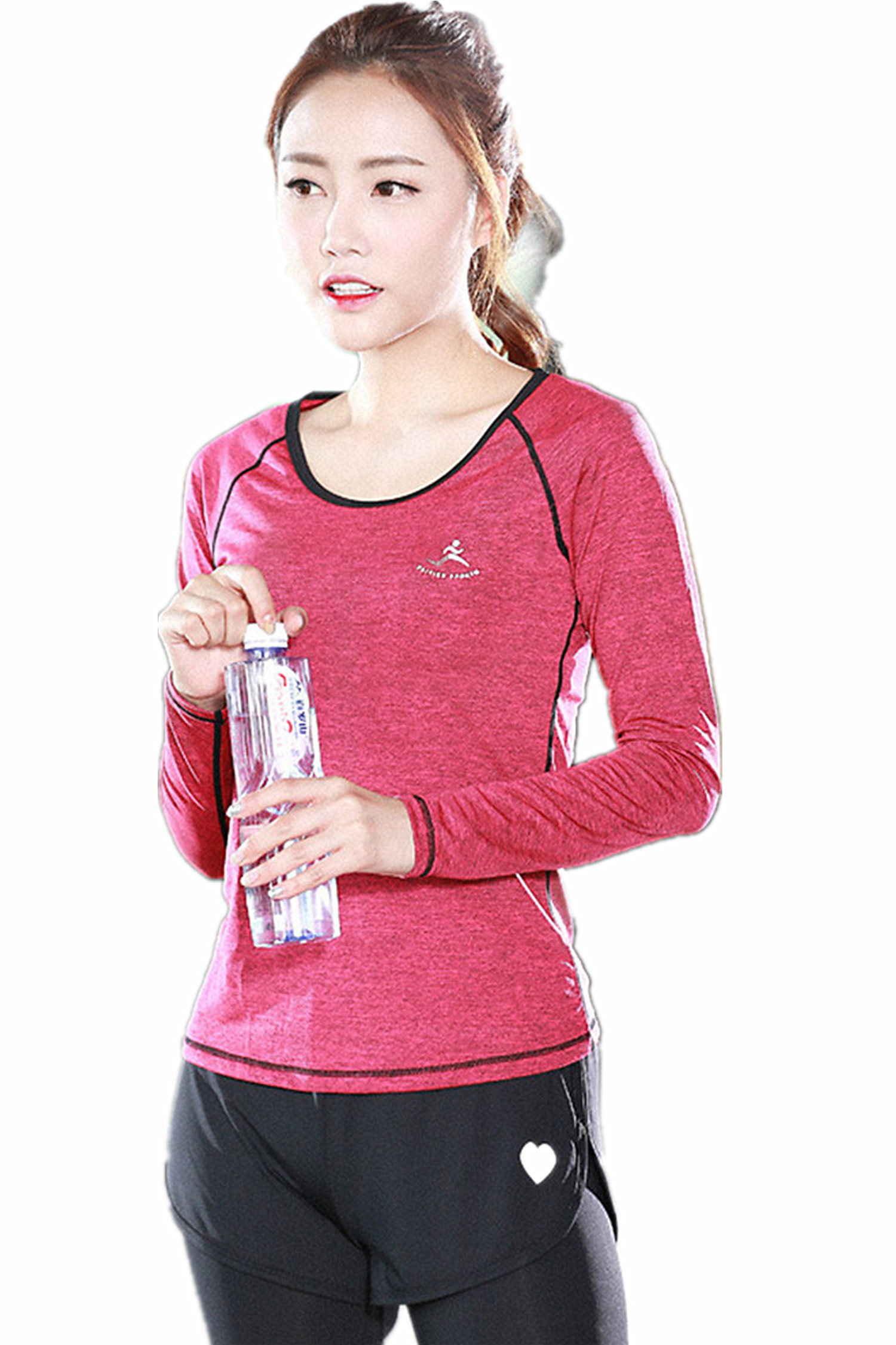 CPG Global Women Red Blue Orange Polyester Spring Long Sleeves Gym Running Sports T-Shirts Outdoor Apparel S-L S56
