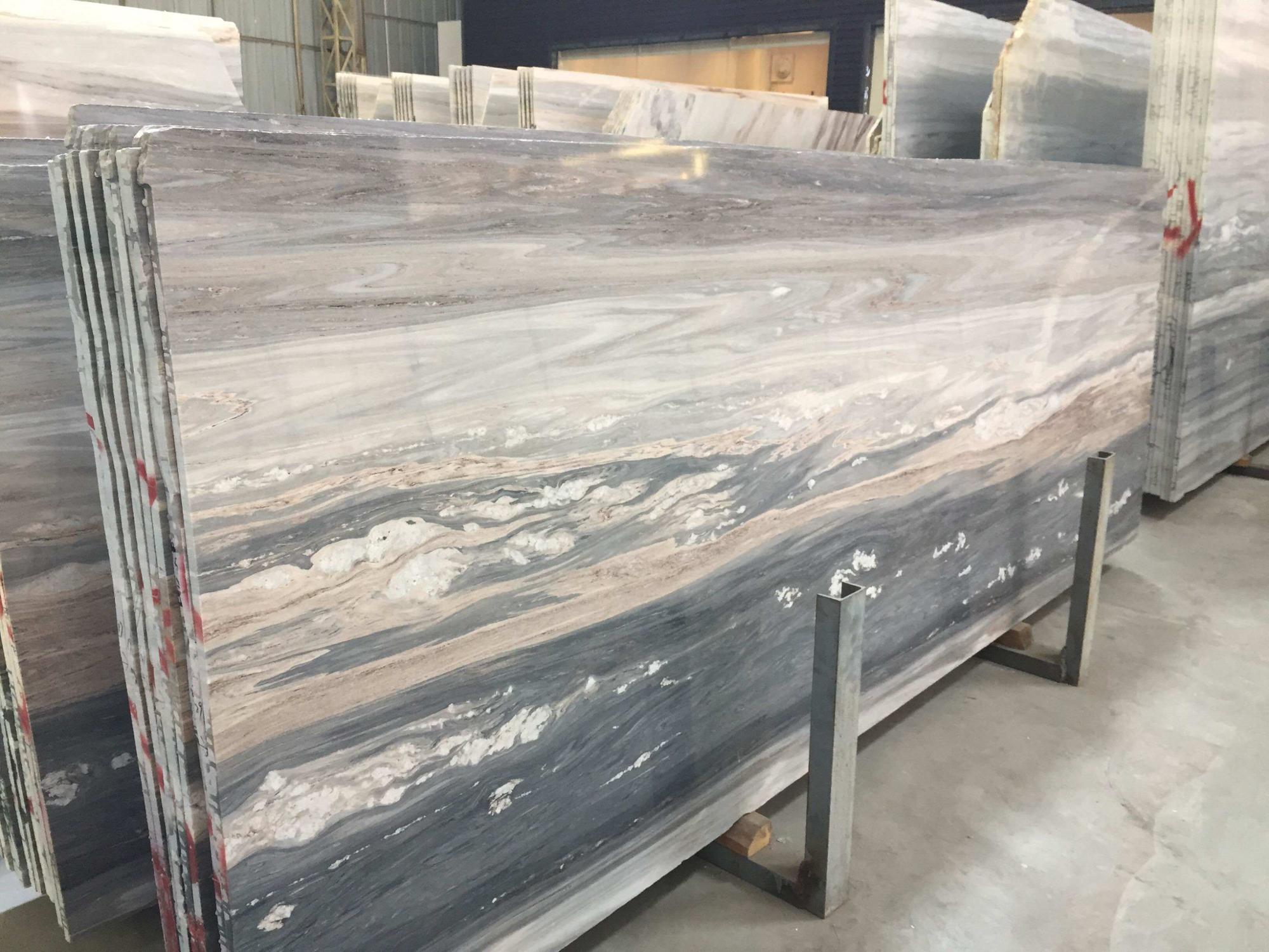 Blue Wooden Vein Marble Slabs,Blue Wood Grain Marble Slabs