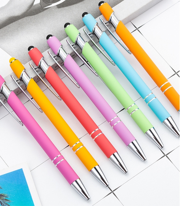 NO Erasable Ball Point Pen Writing Soft Touch Stylus with Custom LOGO Personalization