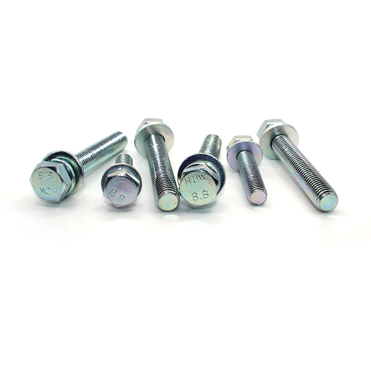 Spring Lock Carbon Steel Black Oxide Hex Bolts Washer Assemblies for Purchase