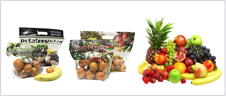 Watermelon Fresh Fruit Bags Reusable Stand Up Pouch Zipper Pe Plastic Food Grade