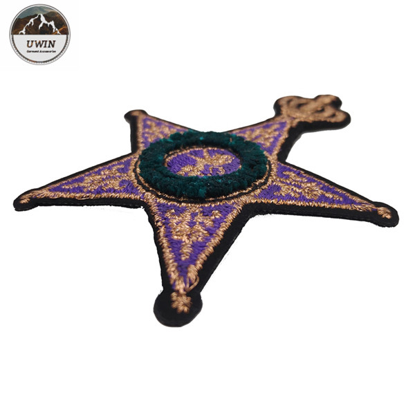 Luxurious star shape 3D Embroidery Patches Changeable Color non pollution