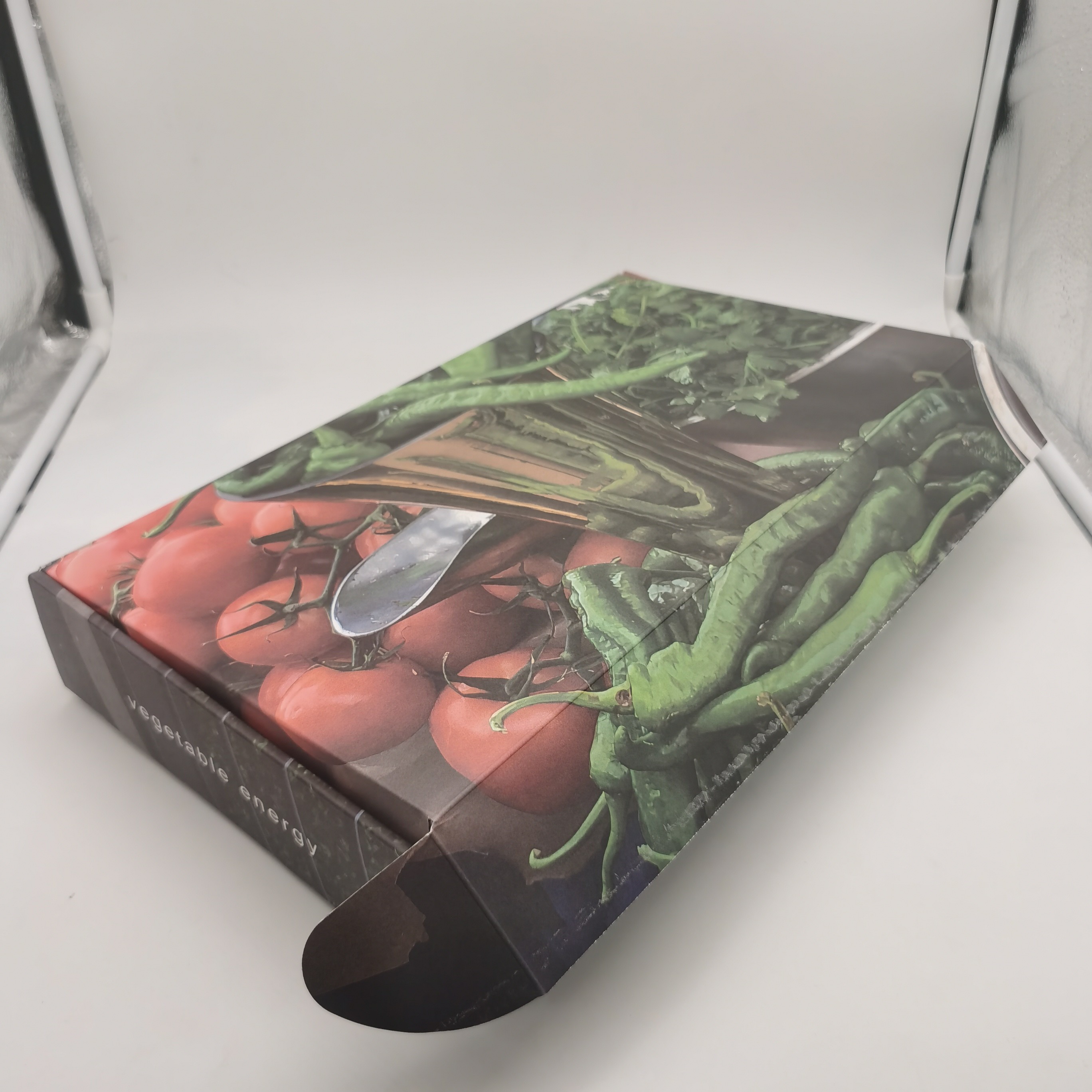 E Flute Matte Paper UV Printing Corrugated Display Boxes For Vegetable And Fruit