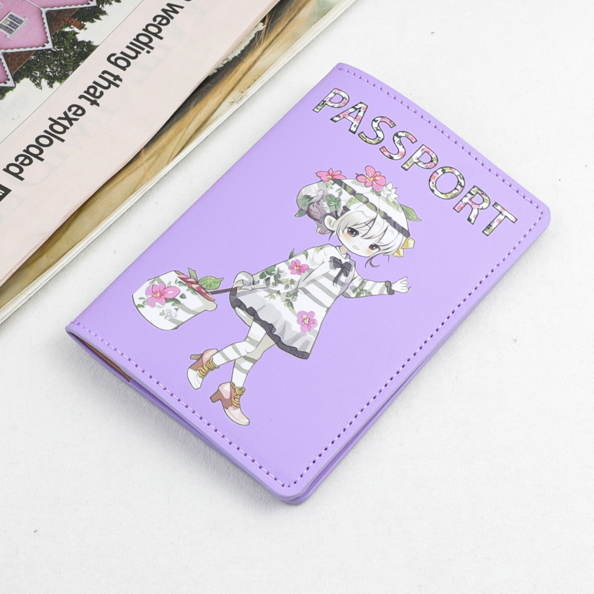 Passport Book Holders with Custom UV Printing and Vaccine Card Holder Combo Fashion Style