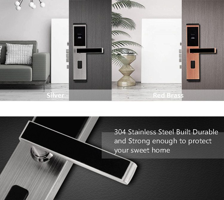 Simple Control Fingerprint Door Lock Home Office Villa 6V Fast Response