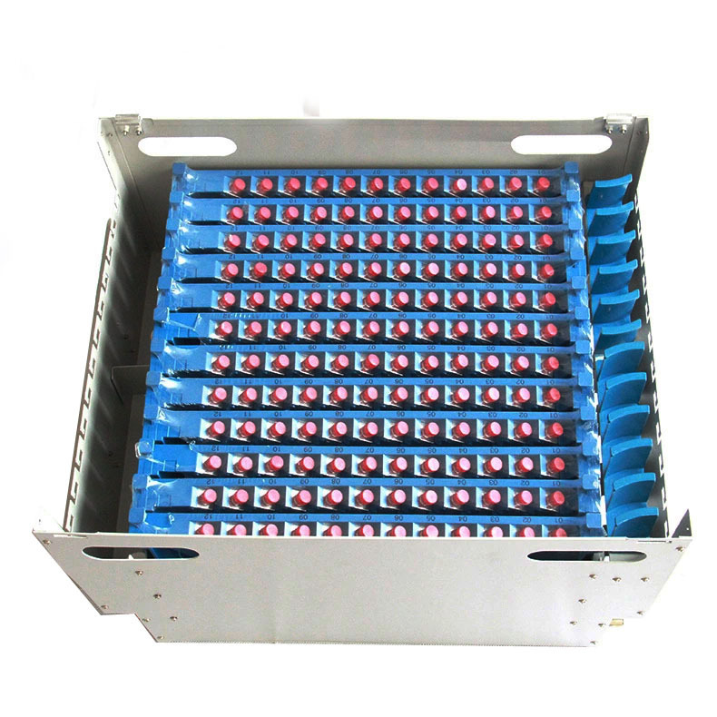 19 Inch 2U 500VDC ODF Fiber Optic Patch Panel Rack Mount