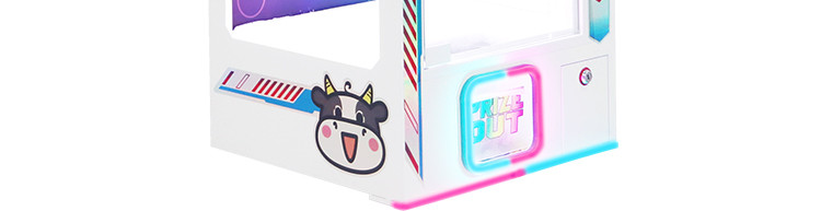 Button Grabbing Cow Clamp Machine 40 Clips Capacity Shopping Mall Attraction Compact Size Arcade Entertainment