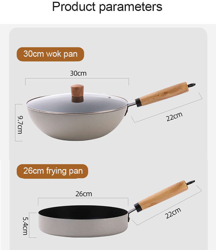 3 Pcs Nonstick Cookware Set Fine Iron Non Stick Cooking Pot Set With Glass Lid