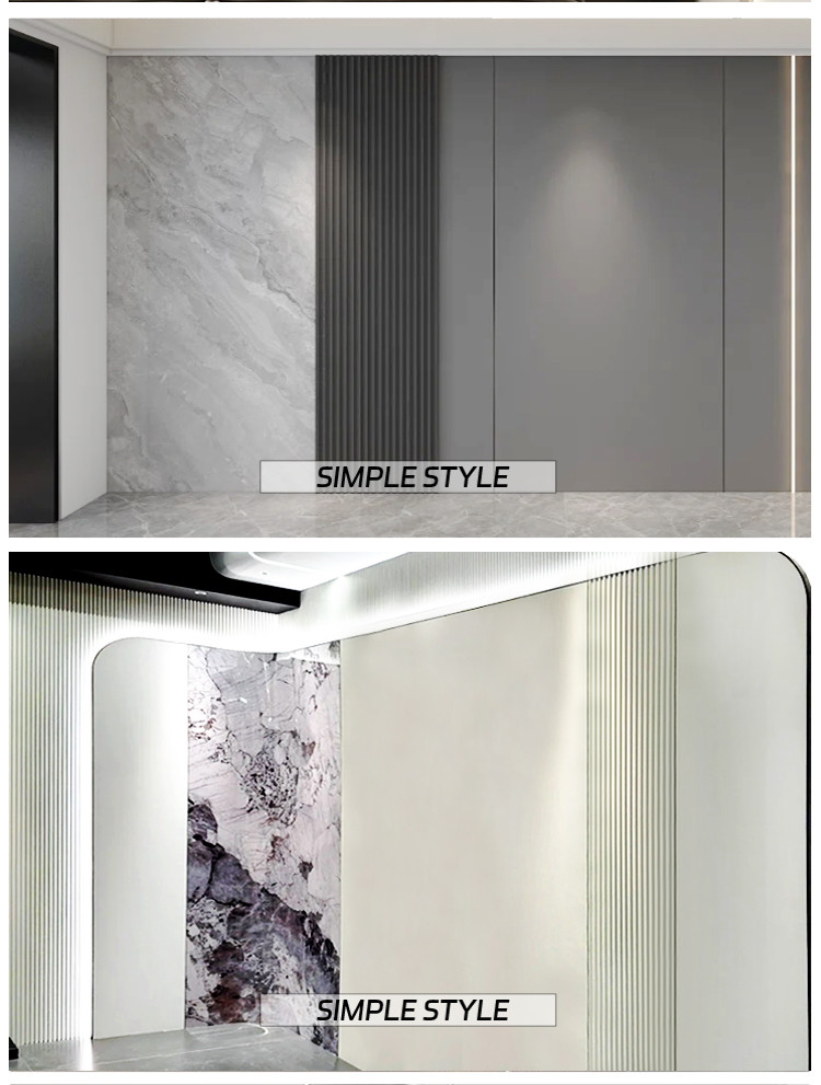 Waterproof Marble Bamboo Charcoal Fibre Board 1220*2600mm