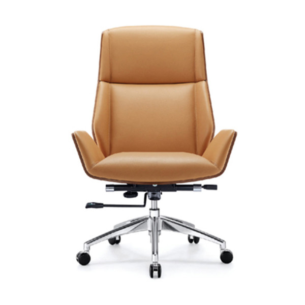 Birch Wood Backrest Swivel Office Chair