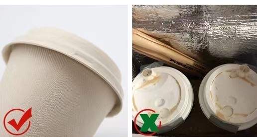 Biodegradable Sugarcane Bagasse Cups Disposable Fiber Pulp Cup 12oz Take Out