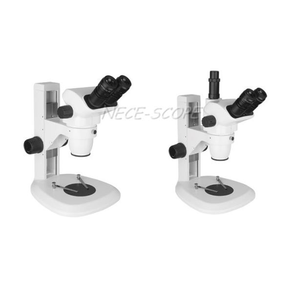 Binocular Compound Stereo Zoom Microscope With 300MM Vertical Sector Base