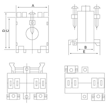 Reliable 50Hz - 60Hz DC Contactor Current Transformers Lightweight Low Voltage Protection Devices