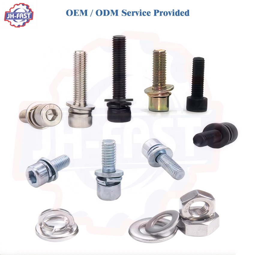 DIN Standard Low Thin Head Hexagon Socket Shoulder Screw Bolt with Washer and Control