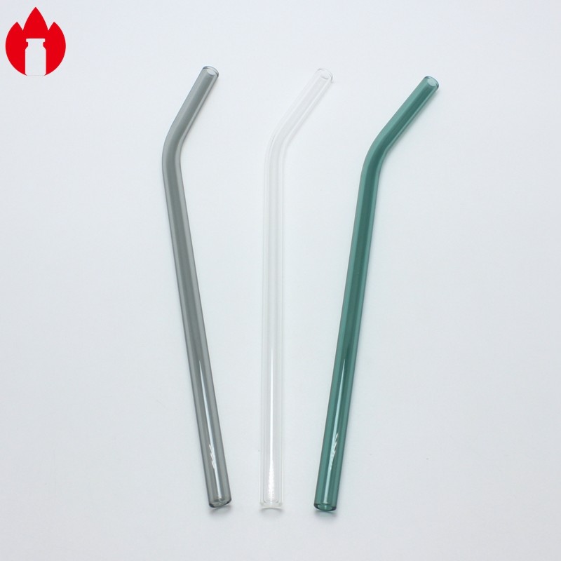Customized High Borosilicate Glass Drinking Straws colorful