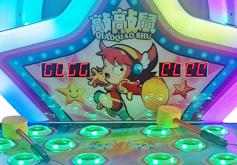 2 Players Hitting Hammer Arcade Machine Whack A Mole Hit Jump Mouse Amusement Machine Distributors