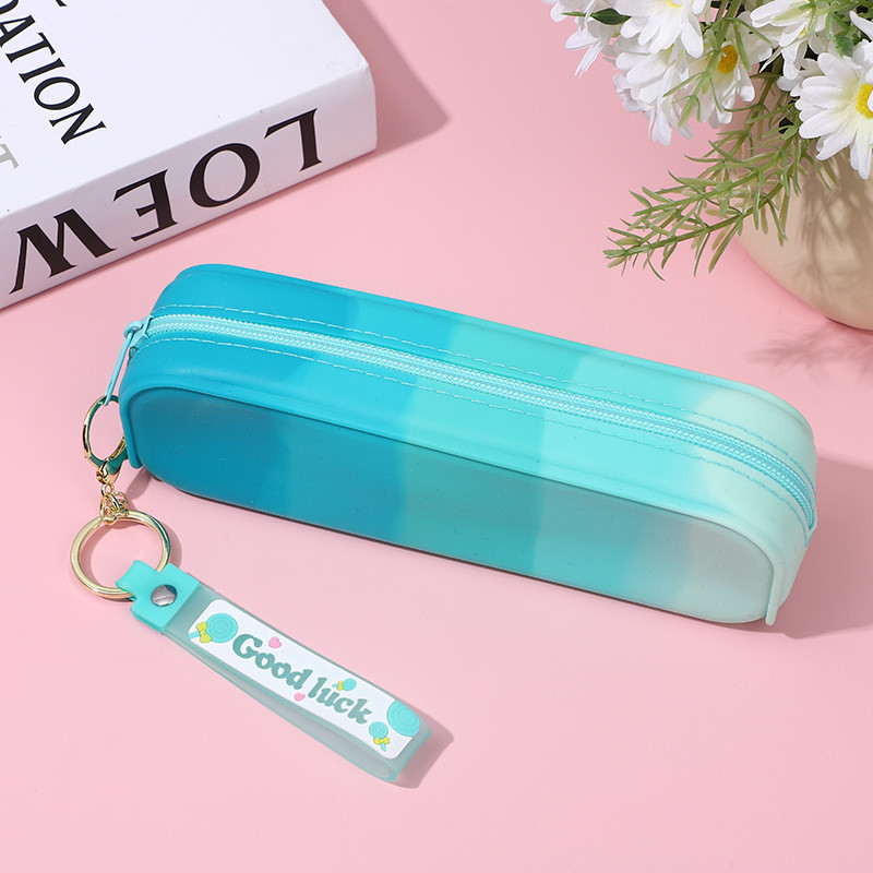 Zipper Silicone Pencil Holder BPA Free Great Durability for School Supplies Office College Teen Girls Adults