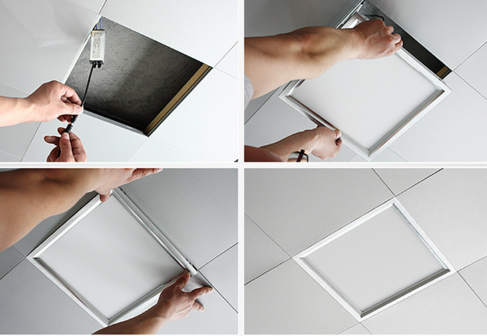 LED Flat Panel Light Ceiling Home Office Lamp 1200*600 72W 6000K White Frame