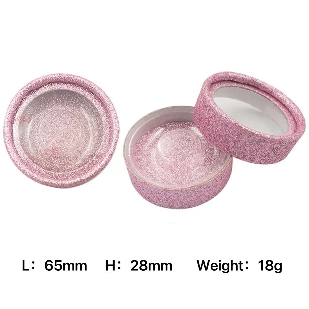 350g Logo Printed Paper Lash Boxes Custom Marble Glitter Eyelash Packaging