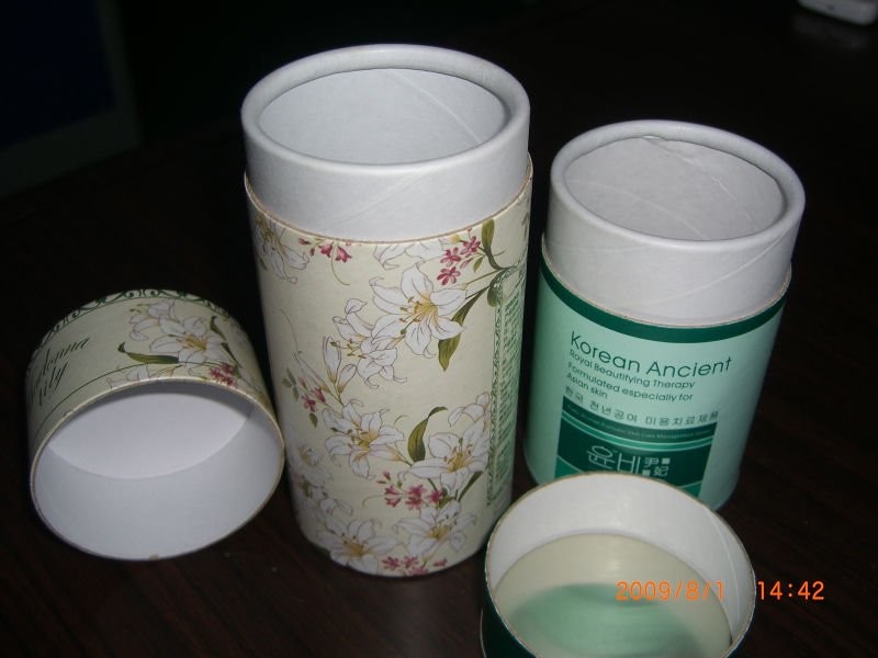 Navy EVA Gold Cardboard Cylinder Box Packaging Paper Tube Matte Lamination