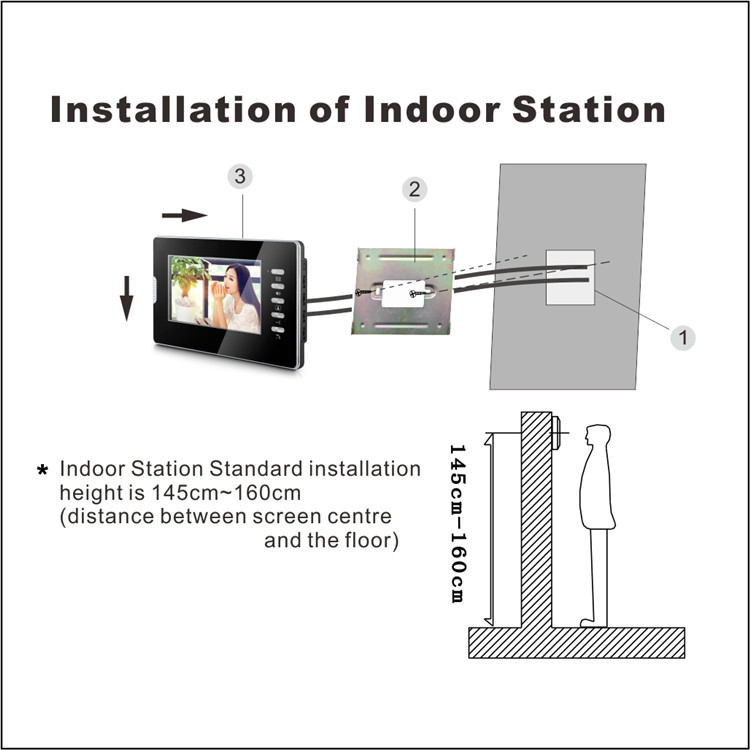 CK-104 @smart door bell 7 inch color screen and Intercom Video Door Phone for multi-apartment