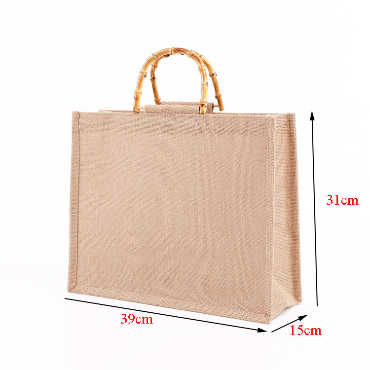 Natural Handmade Jute Bags Tote Eco Friendly Hessian Shopping Bags