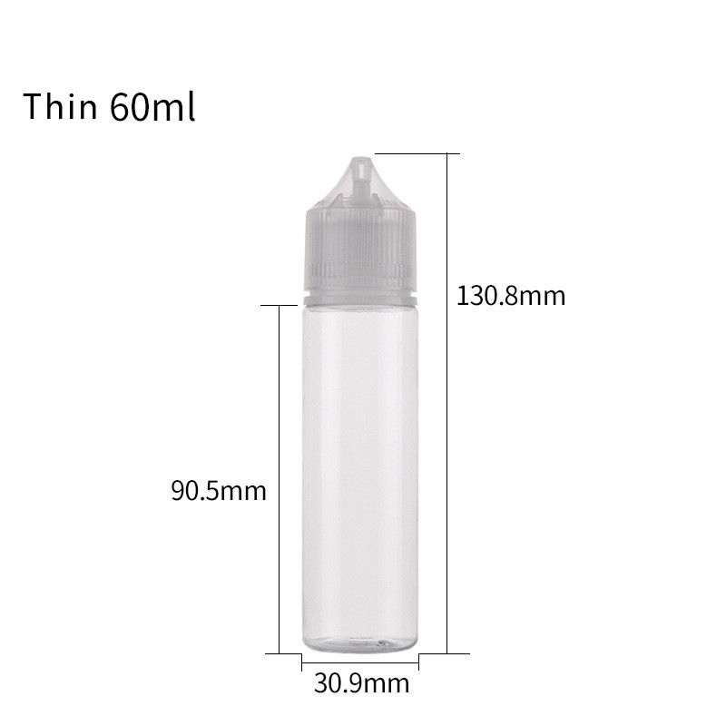 120 ml Clear Oil Dropper Bottle Flask With Black/White Dropper Tamper Evident