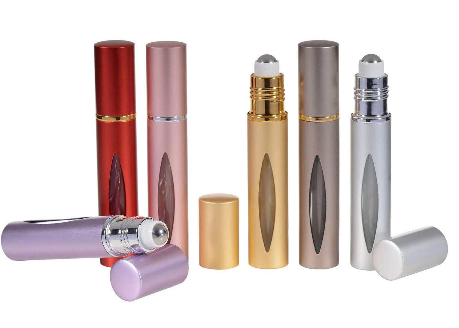 Roller Ball Empty Aromatherapy Bottles Aluminum Essential Oil Container