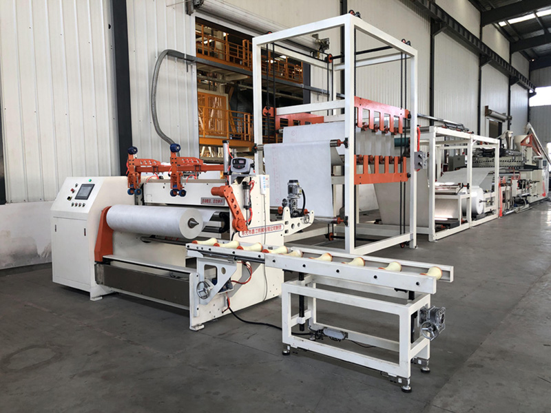 Winding Device Winder Coiler PE Sheet Fabric Carpet Turf Winding Machine