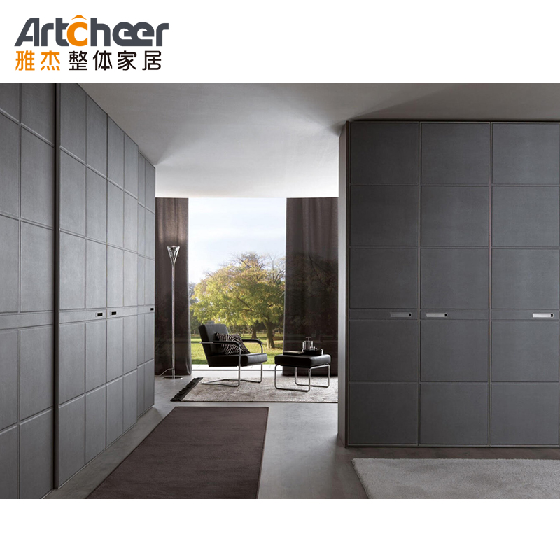 Midcentury Sliding Door Bedroom Walk In Wardrobe With PANEL Wood Style