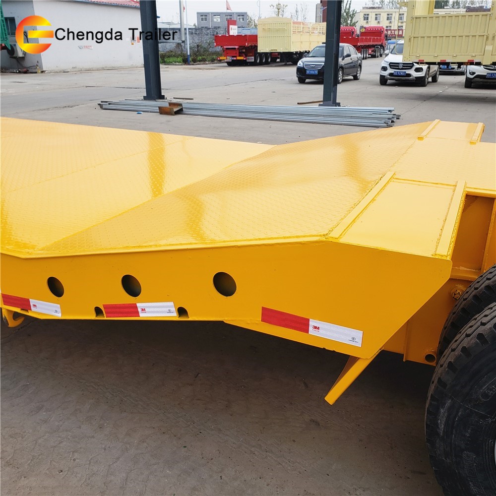 New 3 Axle Lowbed Trailer Transport Bulldozer Lowboy Gooseneck Semi Trailer With Mechanical Suspension